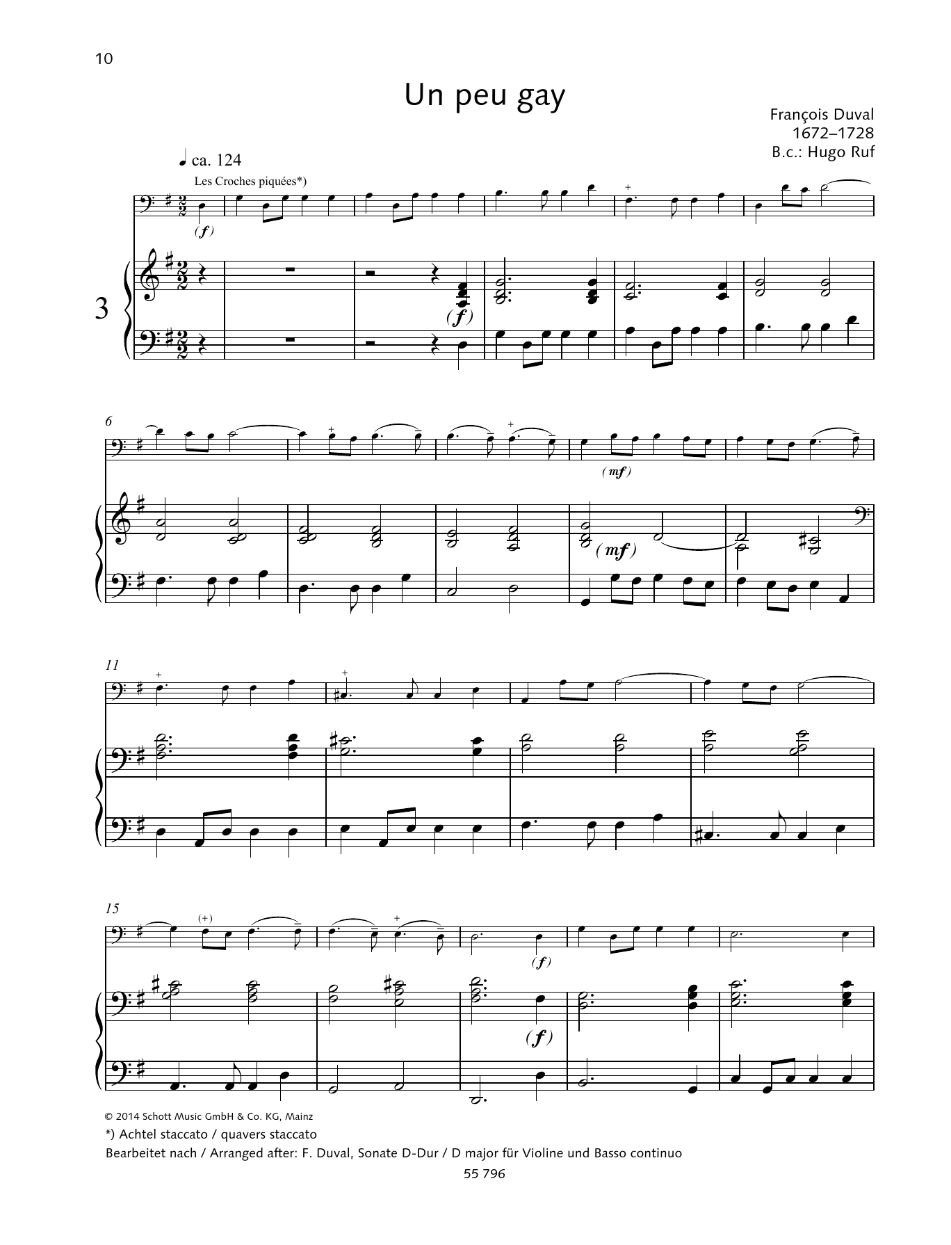 François Duval Un peu gay Sheet Music Notes & Chords for String Solo - Download or Print PDF
