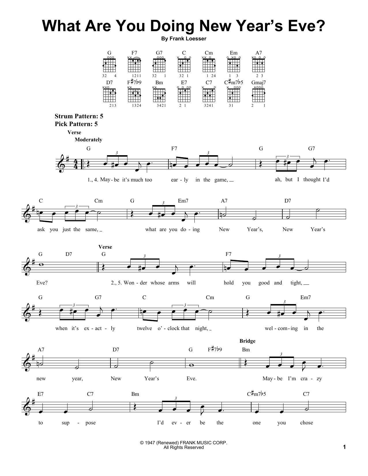 Frank Loesser What Are You Doing New Year's Eve? Sheet Music Notes & Chords for Trumpet - Download or Print PDF