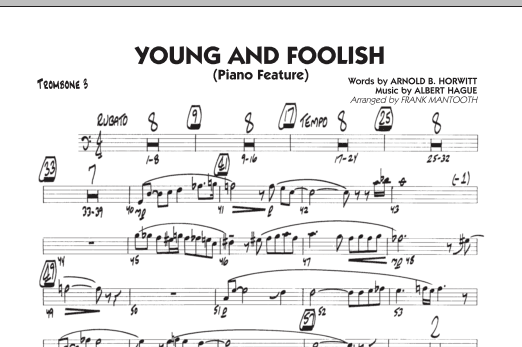 Frank Mantooth Young And Foolish - Trombone 3 Sheet Music Notes & Chords for Jazz Ensemble - Download or Print PDF