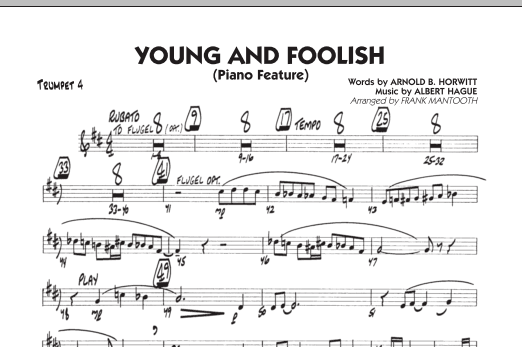 Frank Mantooth Young And Foolish - Trumpet 4 Sheet Music Notes & Chords for Jazz Ensemble - Download or Print PDF