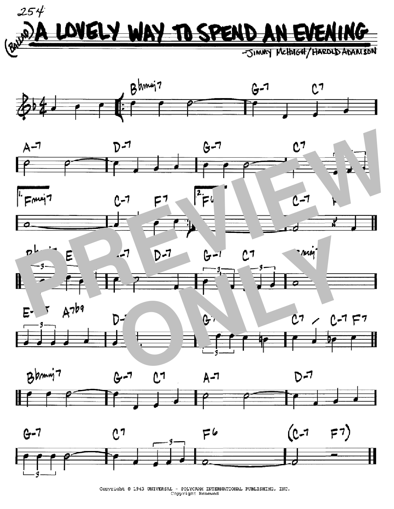 Frank Sinatra A Lovely Way To Spend An Evening Sheet Music Notes & Chords for Piano, Vocal & Guitar (Right-Hand Melody) - Download or Print PDF