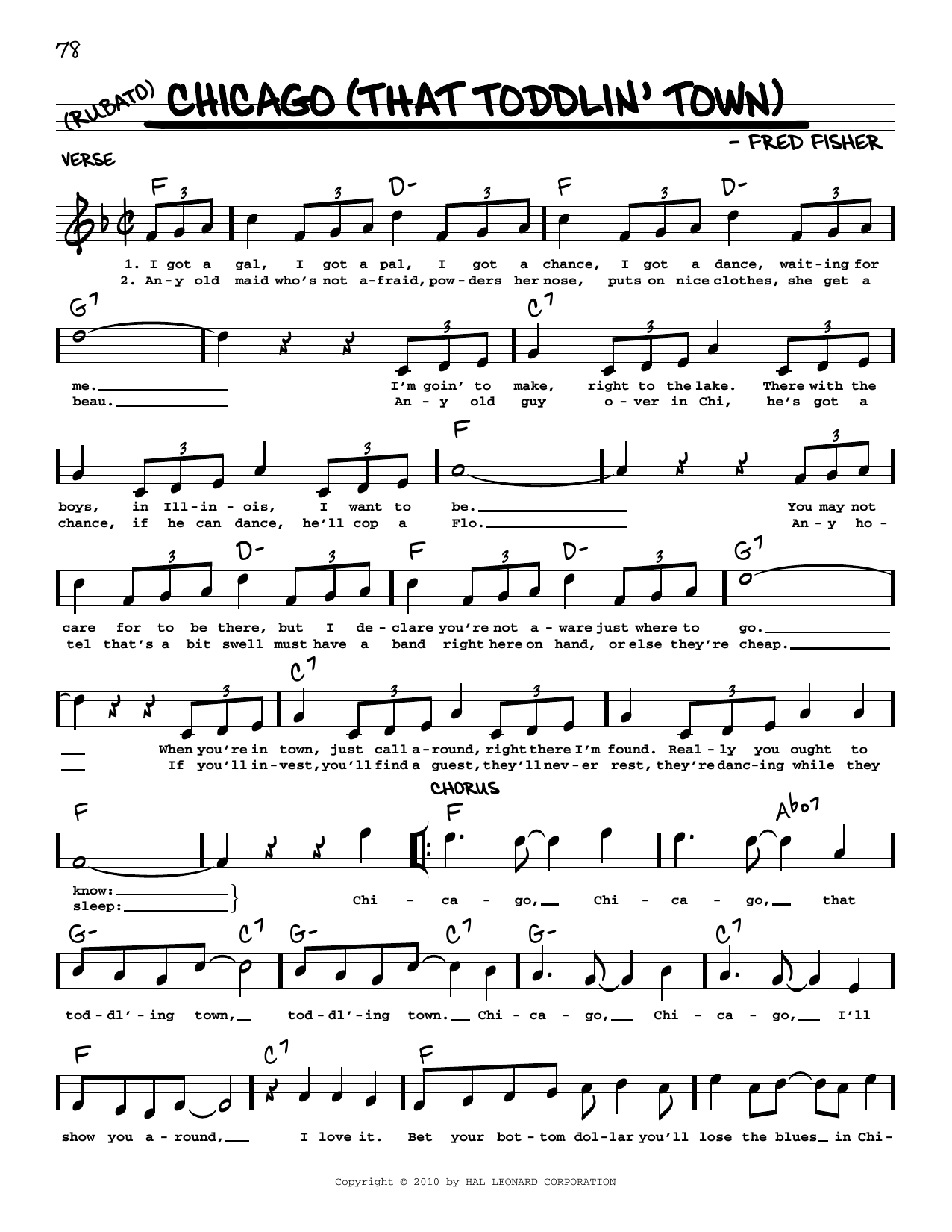 Frank Sinatra Chicago (That Toddlin' Town) (arr. Robert Rawlins) Sheet Music Notes & Chords for Real Book – Melody, Lyrics & Chords - Download or Print PDF