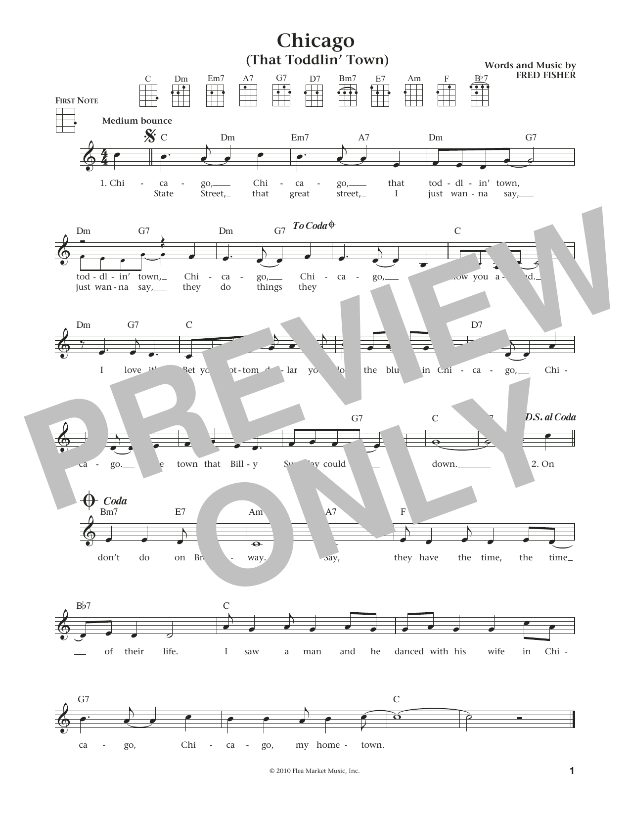 Frank Sinatra Chicago (That Toddlin' Town) (from The Daily Ukulele) (arr. Liz and Jim Beloff) Sheet Music Notes & Chords for Ukulele - Download or Print PDF
