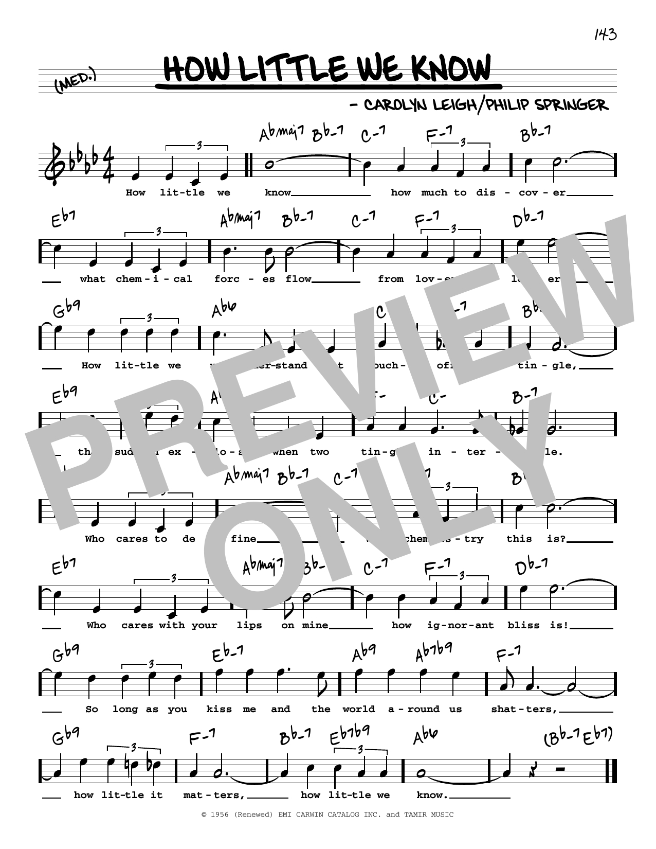 Frank Sinatra How Little We Know (High Voice) Sheet Music Notes & Chords for Real Book – Melody, Lyrics & Chords - Download or Print PDF