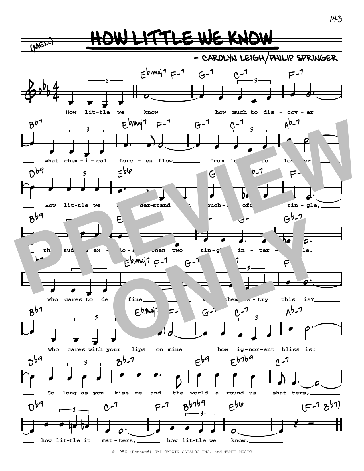 Frank Sinatra How Little We Know (Low Voice) Sheet Music Notes & Chords for Real Book – Melody, Lyrics & Chords - Download or Print PDF