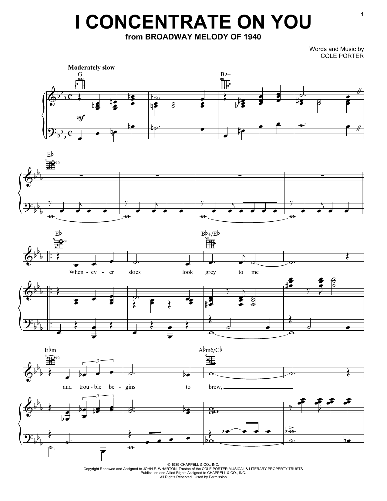 Frank Sinatra I Concentrate On You Sheet Music Notes & Chords for Piano & Vocal - Download or Print PDF