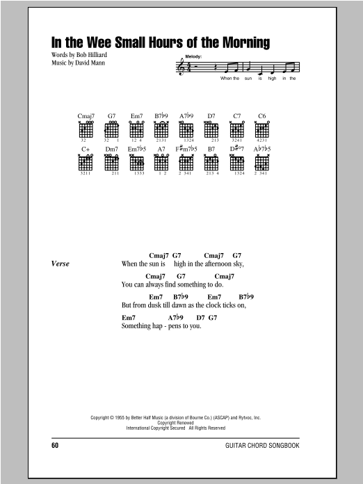 Frank Sinatra In The Wee Small Hours Of The Morning Sheet Music Notes & Chords for Tenor Saxophone - Download or Print PDF