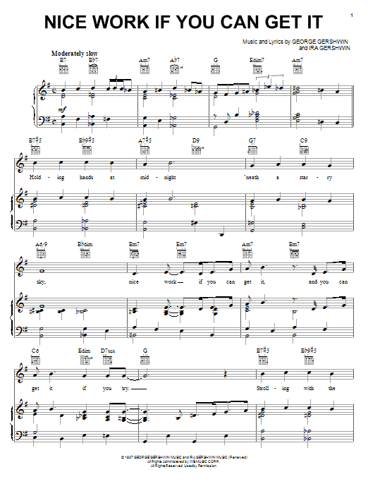 Frank Sinatra Nice Work If You Can Get It Sheet Music Notes & Chords for Violin - Download or Print PDF