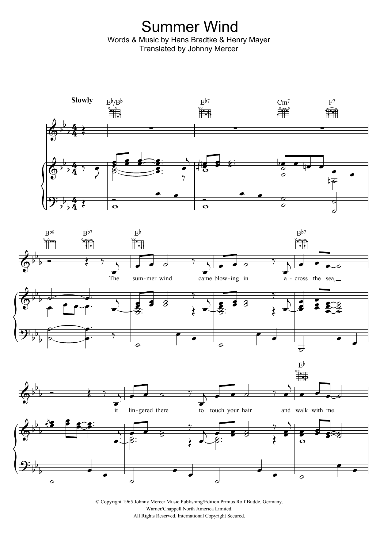 Frank Sinatra Summer Wind Sheet Music Notes & Chords for Ukulele - Download or Print PDF