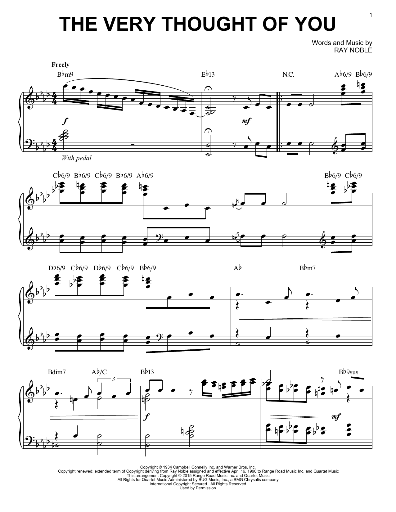 Frank Sinatra The Very Thought Of You [Jazz version] (arr. Brent Edstrom) Sheet Music Notes & Chords for Piano - Download or Print PDF