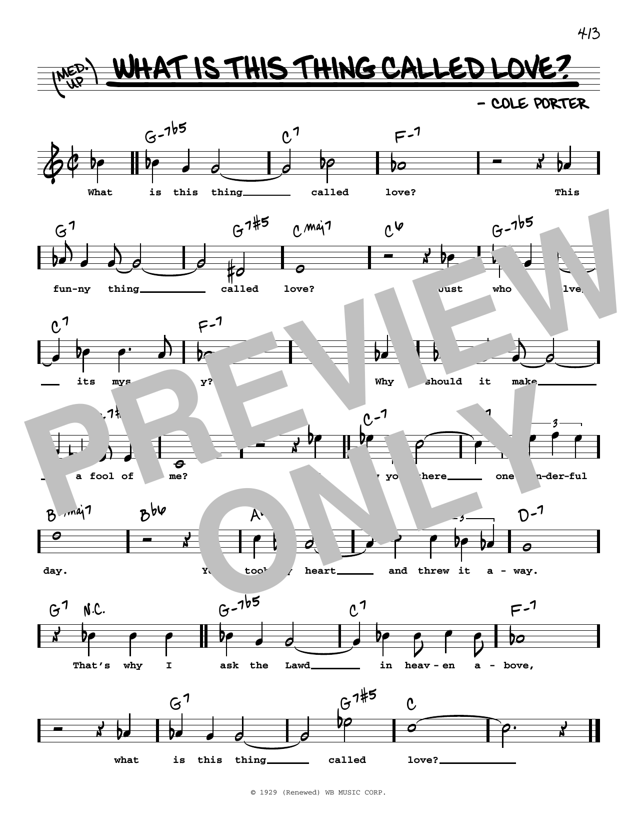 Frank Sinatra What Is This Thing Called Love? (High Voice) (from Wake Up And Dream) Sheet Music Notes & Chords for Real Book – Melody, Lyrics & Chords - Download or Print PDF
