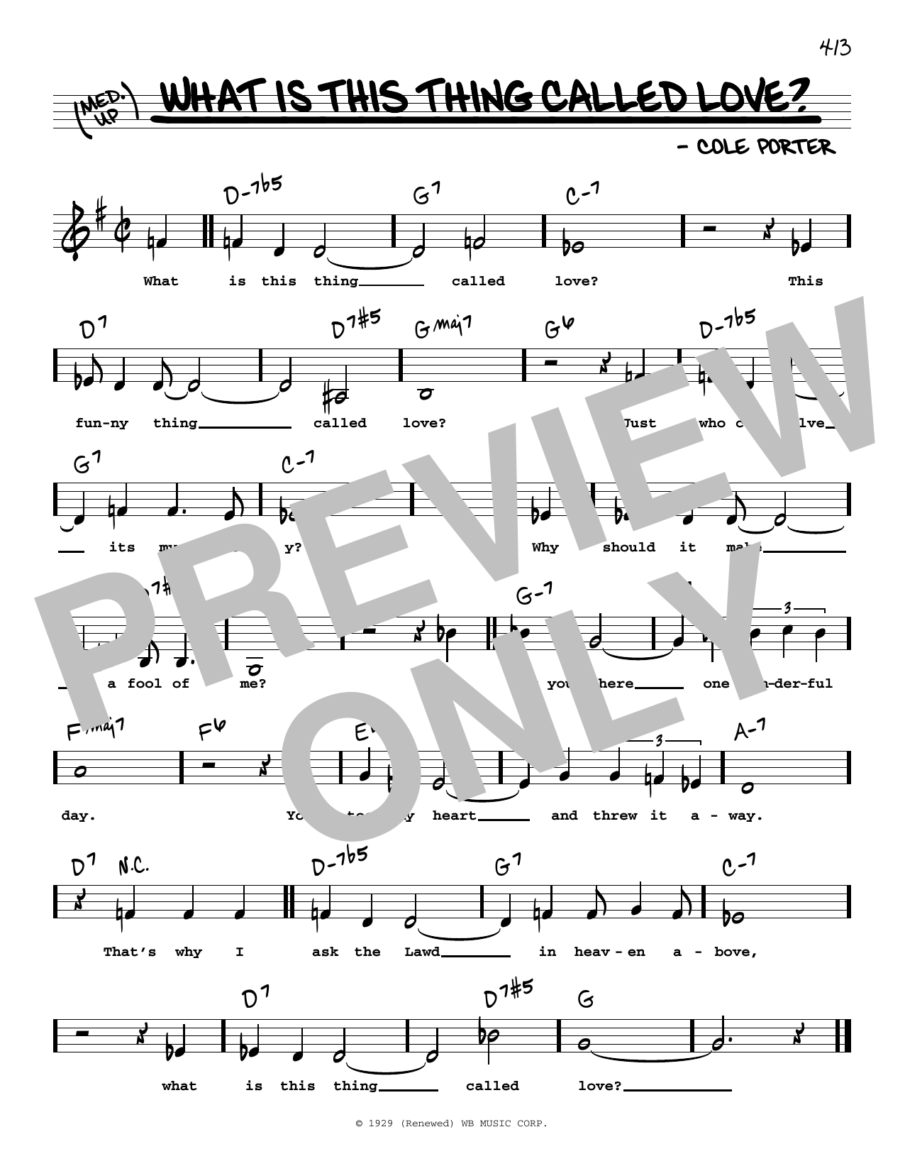 Frank Sinatra What Is This Thing Called Love? (Low Voice) Sheet Music Notes & Chords for Real Book – Melody, Lyrics & Chords - Download or Print PDF
