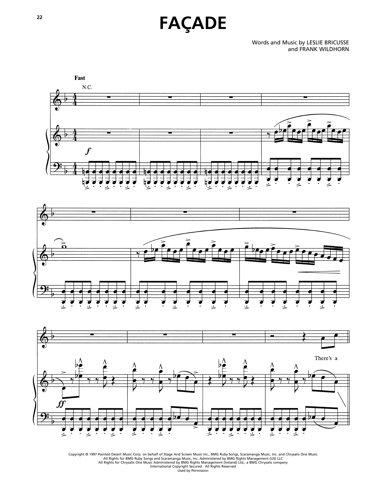 Frank Wildhorn & Leslie Bricusse Facade (from Jekyll & Hyde) Sheet Music Notes & Chords for Piano & Vocal - Download or Print PDF