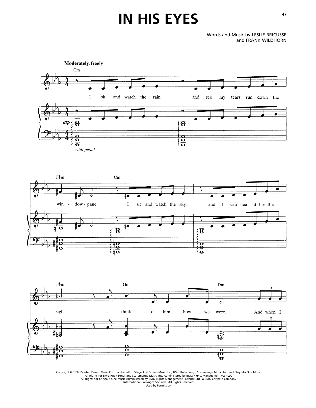Frank Wildhorn & Leslie Bricusse In His Eyes (from Jekyll & Hyde) (2013 Revival Version) Sheet Music Notes & Chords for Piano & Vocal - Download or Print PDF Frank Wildhorn & Leslie Bricusse In His Eyes (from Jekyll & Hyde) (2013 Revival Version) Sheet Music Notes & Chords for Piano & Vocal - Download or Print PDF