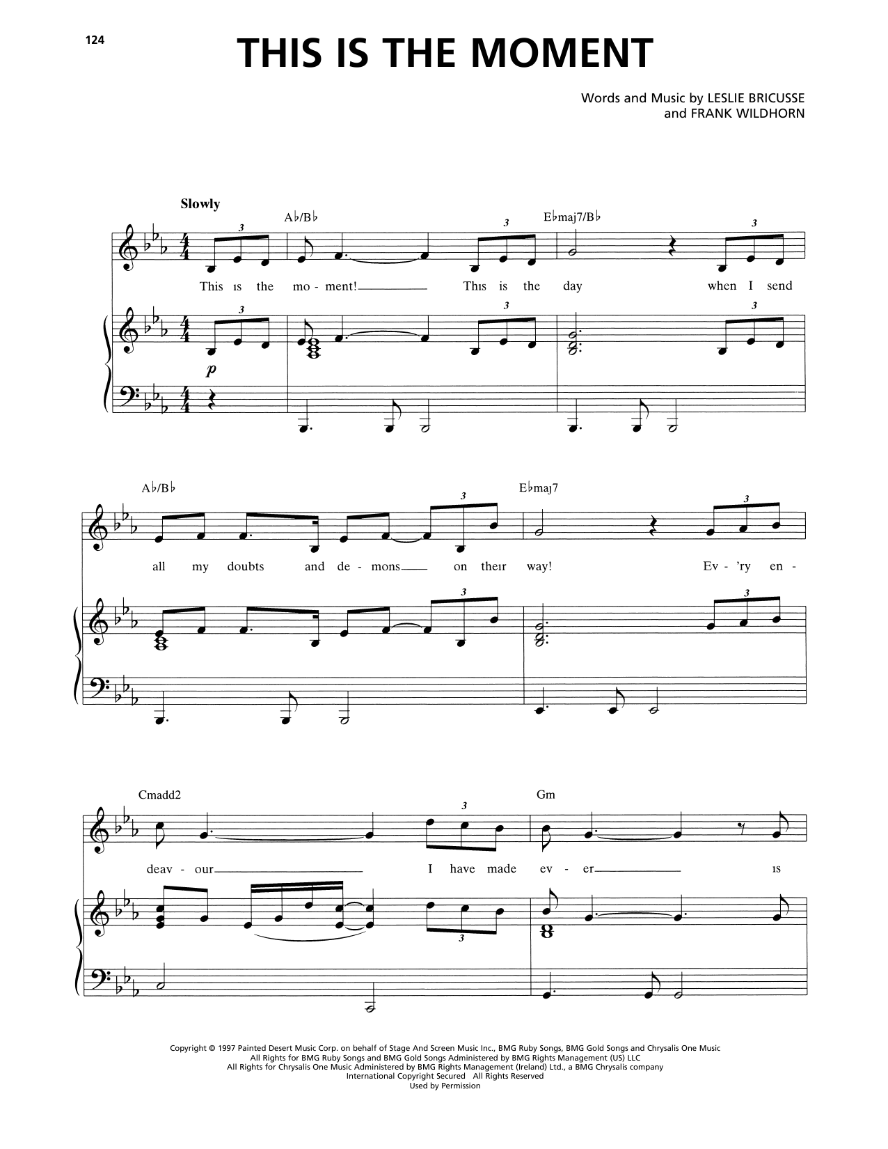 Frank Wildhorn & Leslie Bricusse This Is The Moment (from Jekyll & Hyde) (2013 Revival Version) Sheet Music Notes & Chords for Piano & Vocal - Download or Print PDF