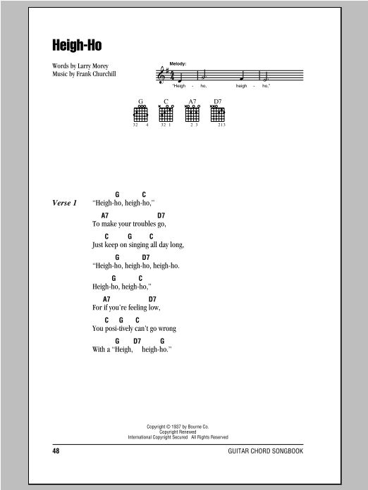 Heigh-Ho sheet music