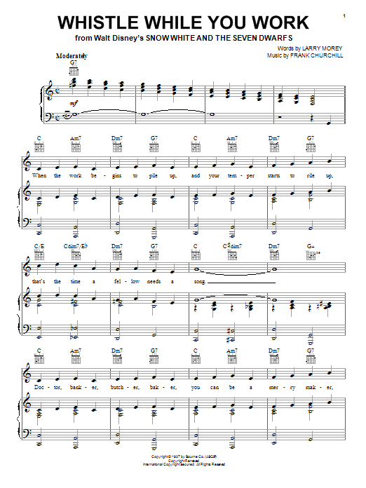 Whistle While You Work sheet music