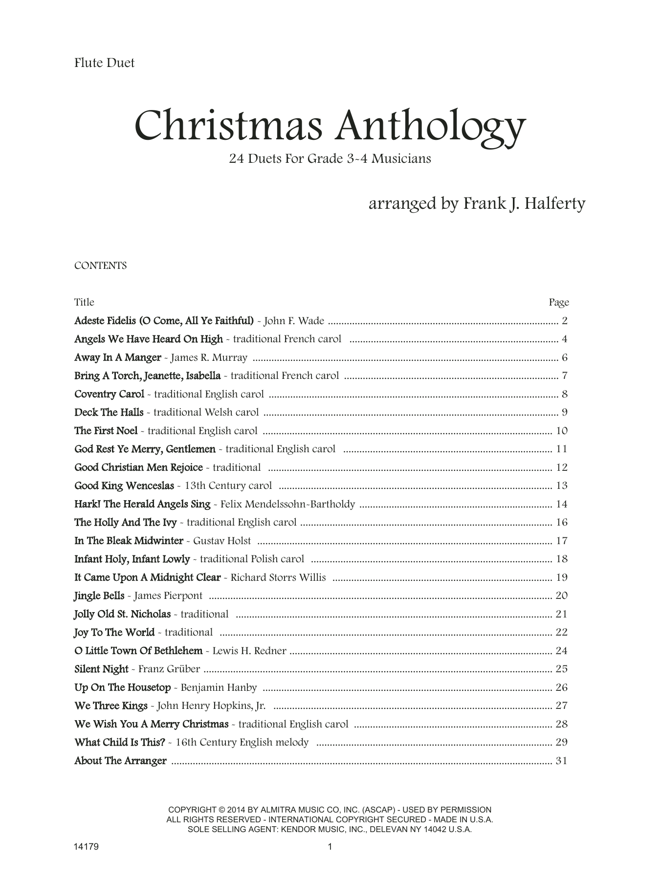 Christmas Anthology (24 Duets For Grade 3-4 Musicians) sheet music