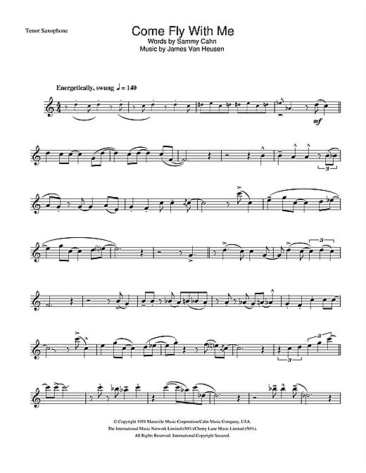 Preview Michael Buble Come Fly With Me Jazz sheet music, notes and chords for Piano, Vocal & Guitar (Right-Hand Melody), SKU: 22504 Come Fly With Me sheet music