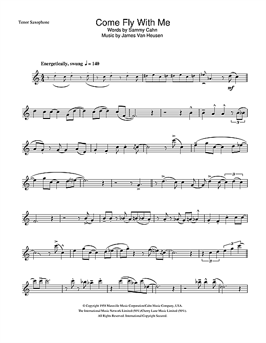 Come Fly With Me sheet music