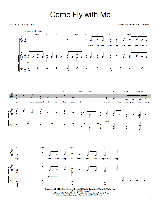 Come Fly With Me sheet music