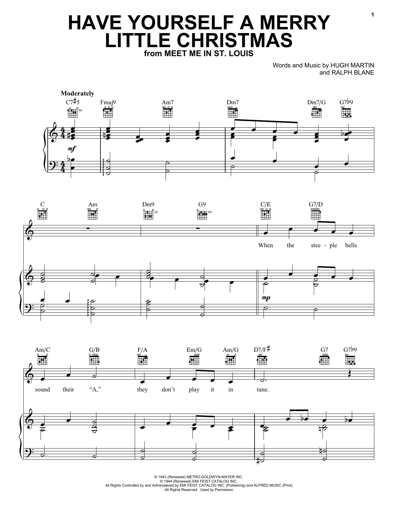 Have Yourself A Merry Little Christmas sheet music