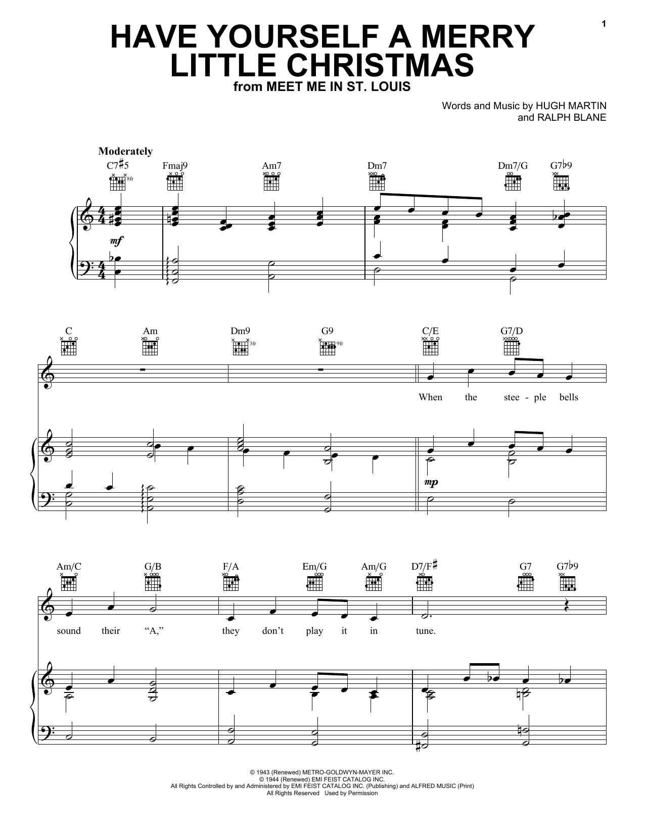 Preview Frank Sinatra Have Yourself A Merry Little Christmas Folk sheet music, notes and chords for Piano, Vocal & Guitar (Right-Hand Melody), SKU: 30359 Have Yourself A Merry Little Christmas sheet music
