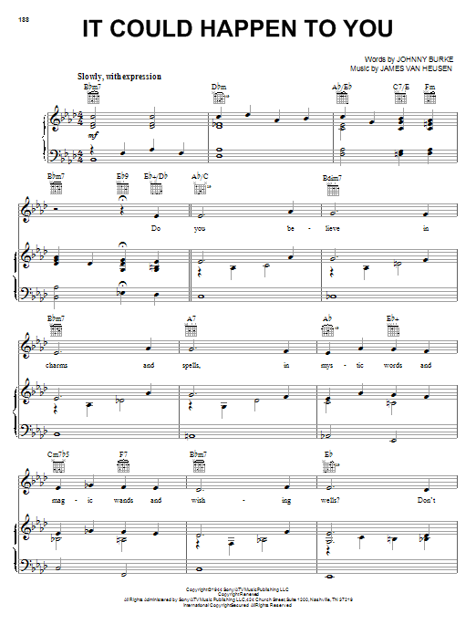 It Could Happen To You sheet music