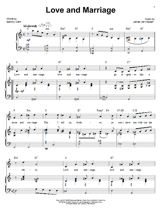 Love And Marriage sheet music