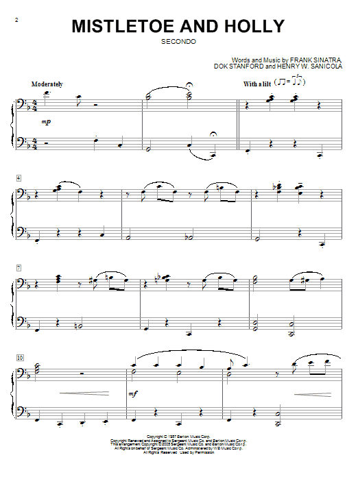 Preview Frank Sinatra Mistletoe And Holly Jazz sheet music, notes and chords for Ukulele, SKU: 81119 Mistletoe And Holly sheet music