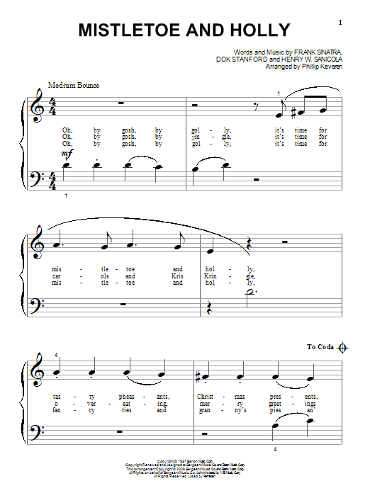 Mistletoe And Holly sheet music