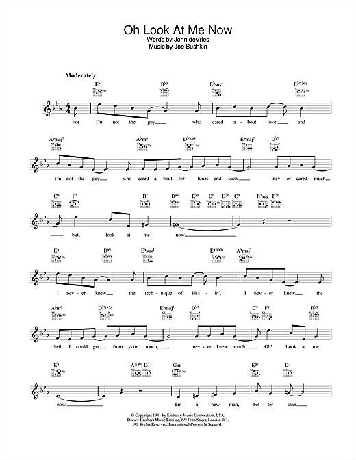 Oh Look At Me Now sheet music
