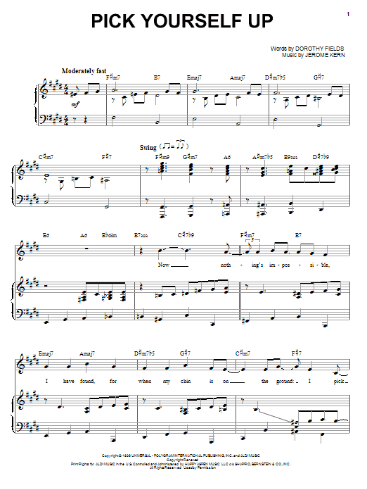Pick Yourself Up sheet music