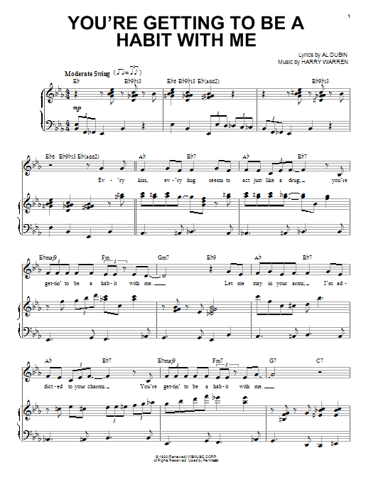 You're Getting To Be A Habit With Me sheet music