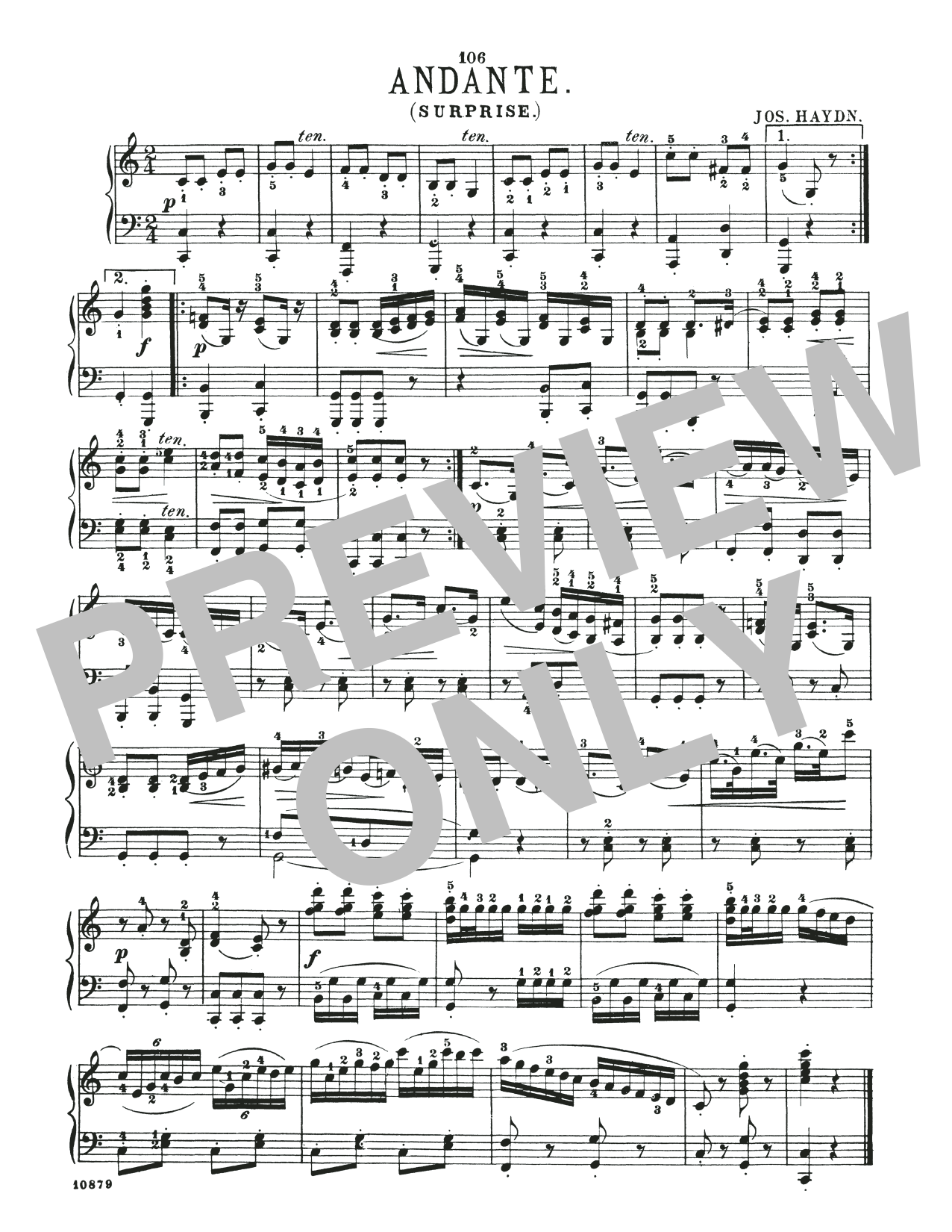 Franz Joseph Haydn Andante In C Major (