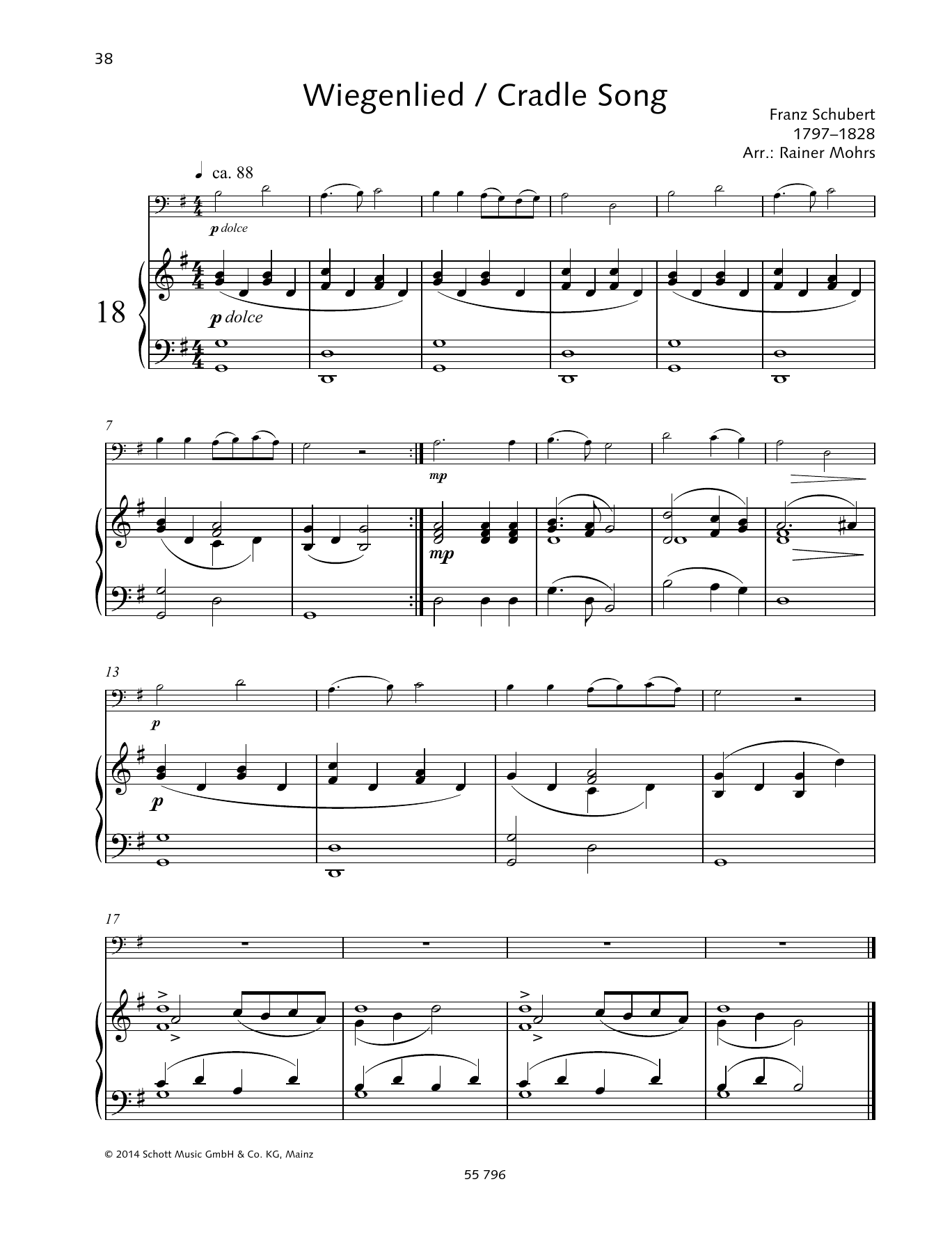 Franz Schubert Cradle Song Sheet Music Notes & Chords for String Solo - Download or Print PDF