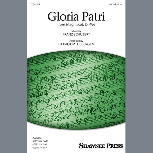 Franz Schubert, Gloria Patri (from Magnificat, D. 486) (arr. Patrick M. Liebergen), SAB Choir