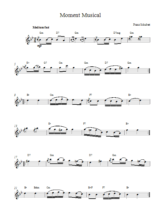 Franz Schubert Moment Musical Sheet Music Notes & Chords for Cello - Download or Print PDF