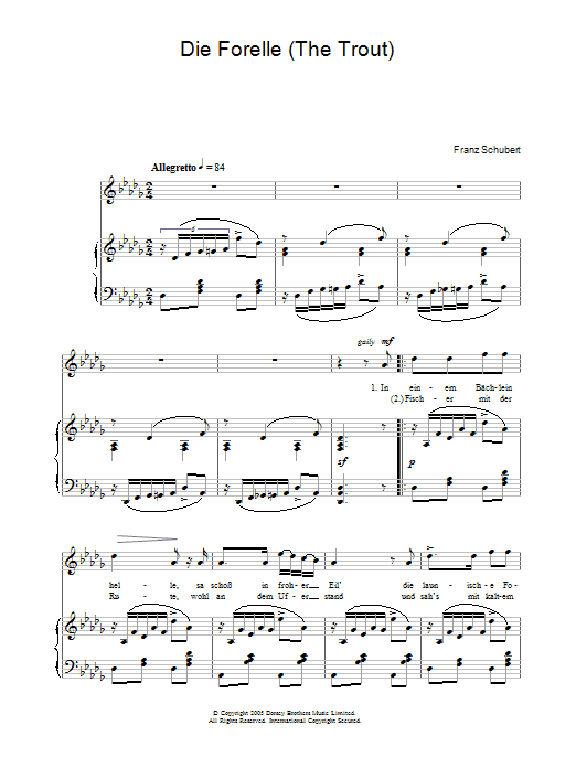 Franz Schubert Theme From The Trout Quintet (Die Forelle) Sheet Music Notes & Chords for Saxophone - Download or Print PDF