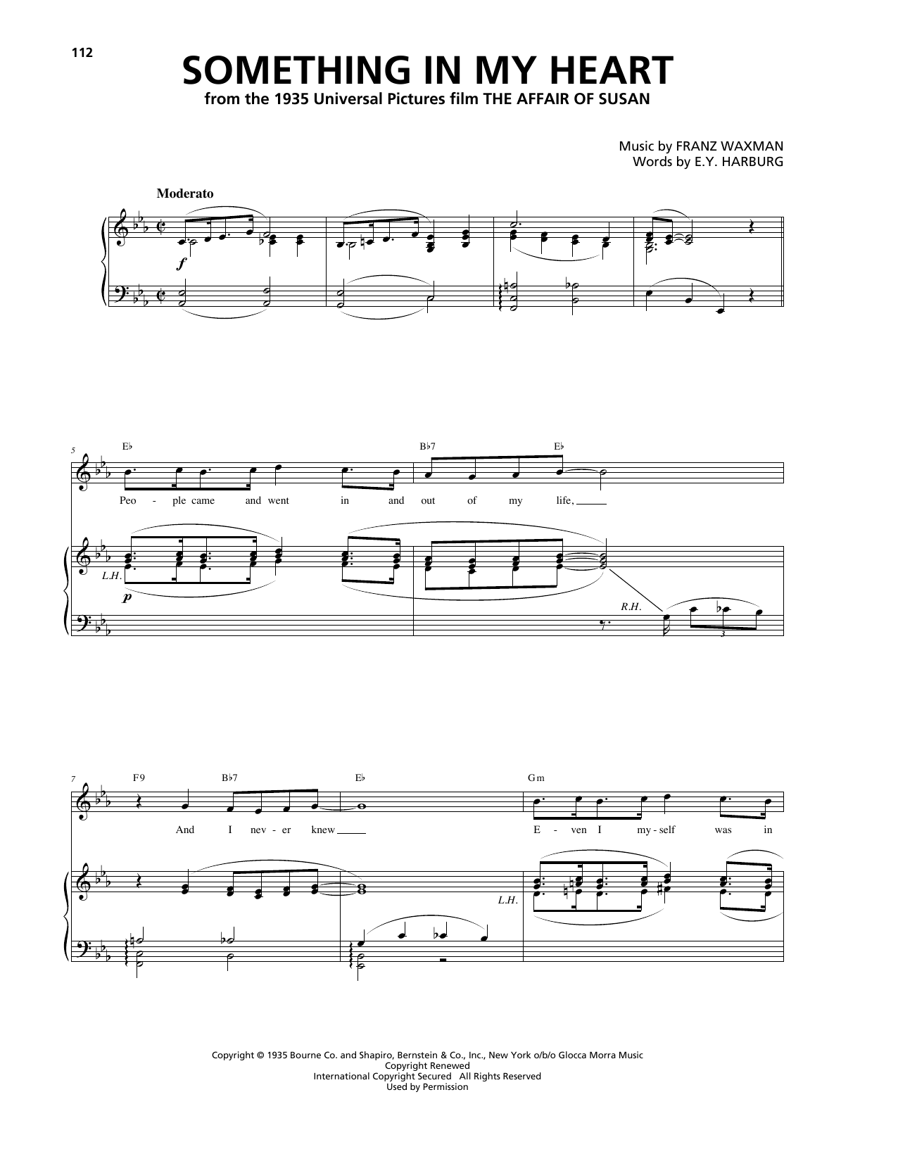 Franz Waxman Something In My Heart Sheet Music Notes & Chords for Piano, Vocal & Guitar (Right-Hand Melody) - Download or Print PDF Franz Waxman Something In My Heart Sheet Music Notes & Chords for Piano, Vocal & Guitar (Right-Hand Melody) - Download or Print PDF