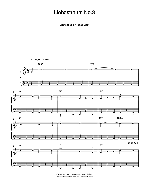 Franz Liszt Liebestraum Notturno No 3 Love S Dream Sheet Music Download Pdf Score 46176