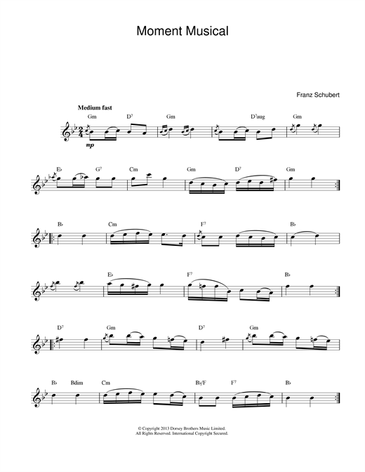 Moments Musicaux, No.3, Op.94 sheet music