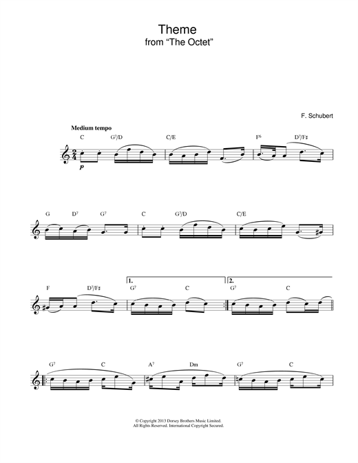 Theme From The Octet sheet music