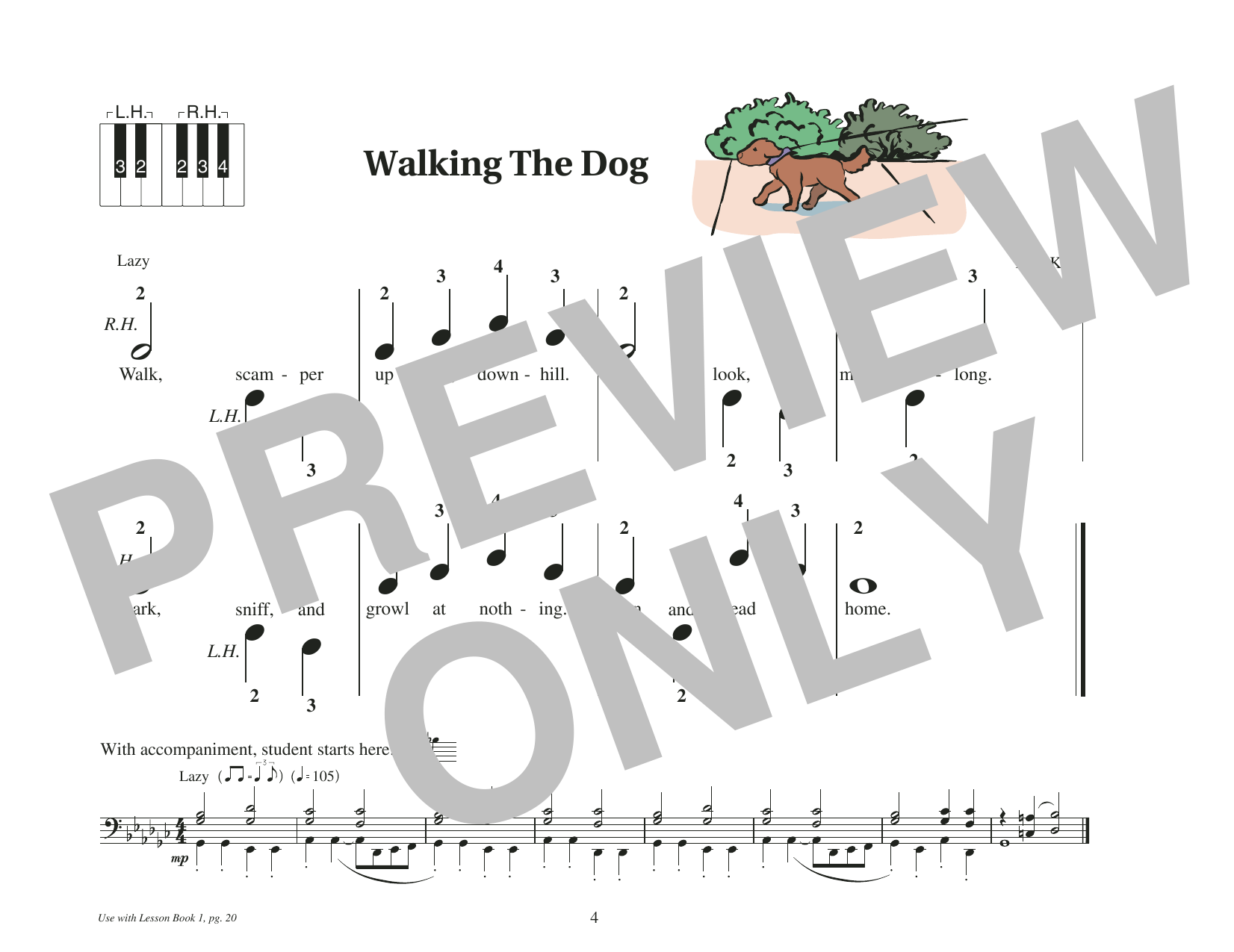 Fred Kern Walking The Dog Sheet Music Notes & Chords for Educational Piano - Download or Print PDF