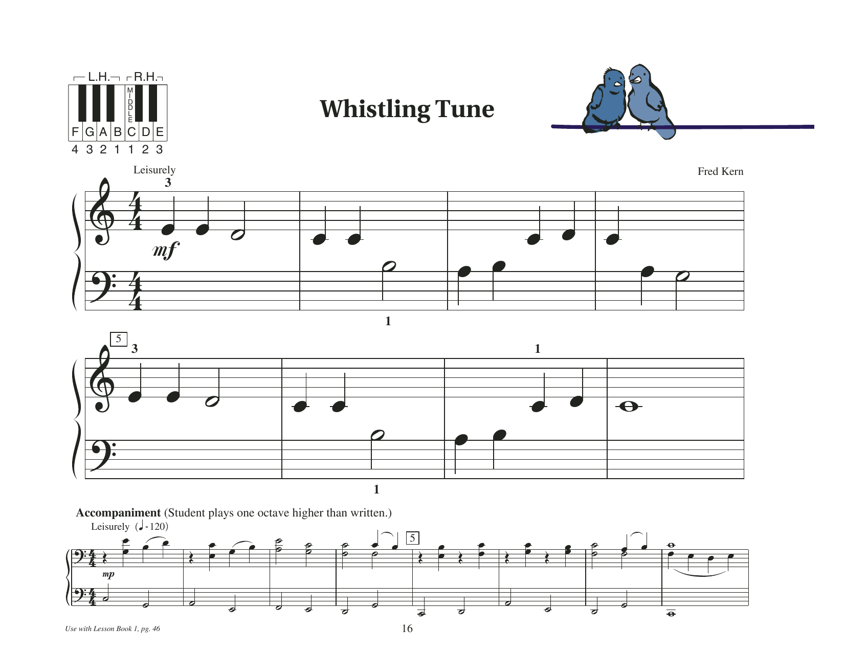 Fred Kern Whistling Tune Sheet Music Notes & Chords for Educational Piano - Download or Print PDF