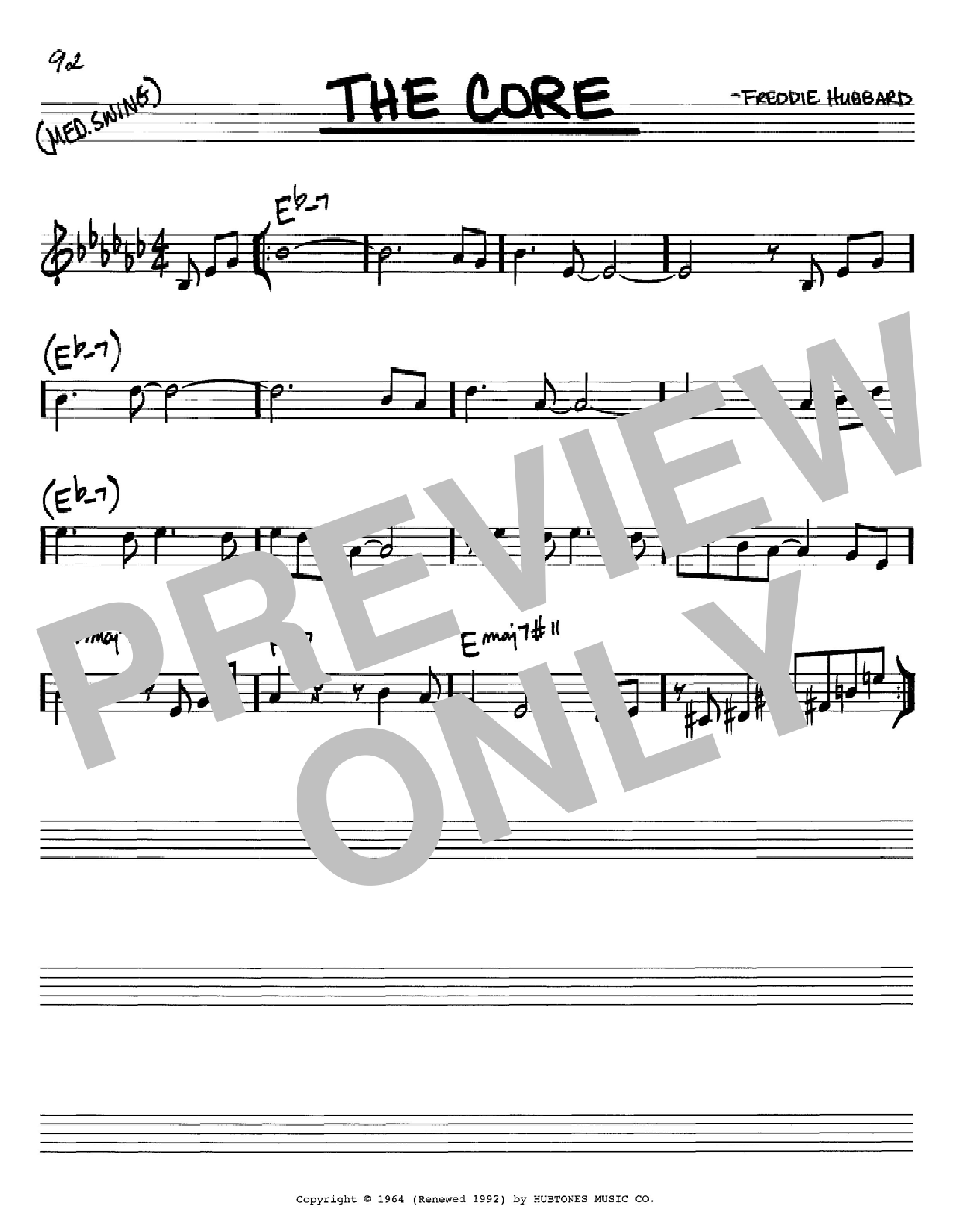 Freddie Hubbard The Core Sheet Music Notes & Chords for Real Book – Melody & Chords - Download or Print PDF