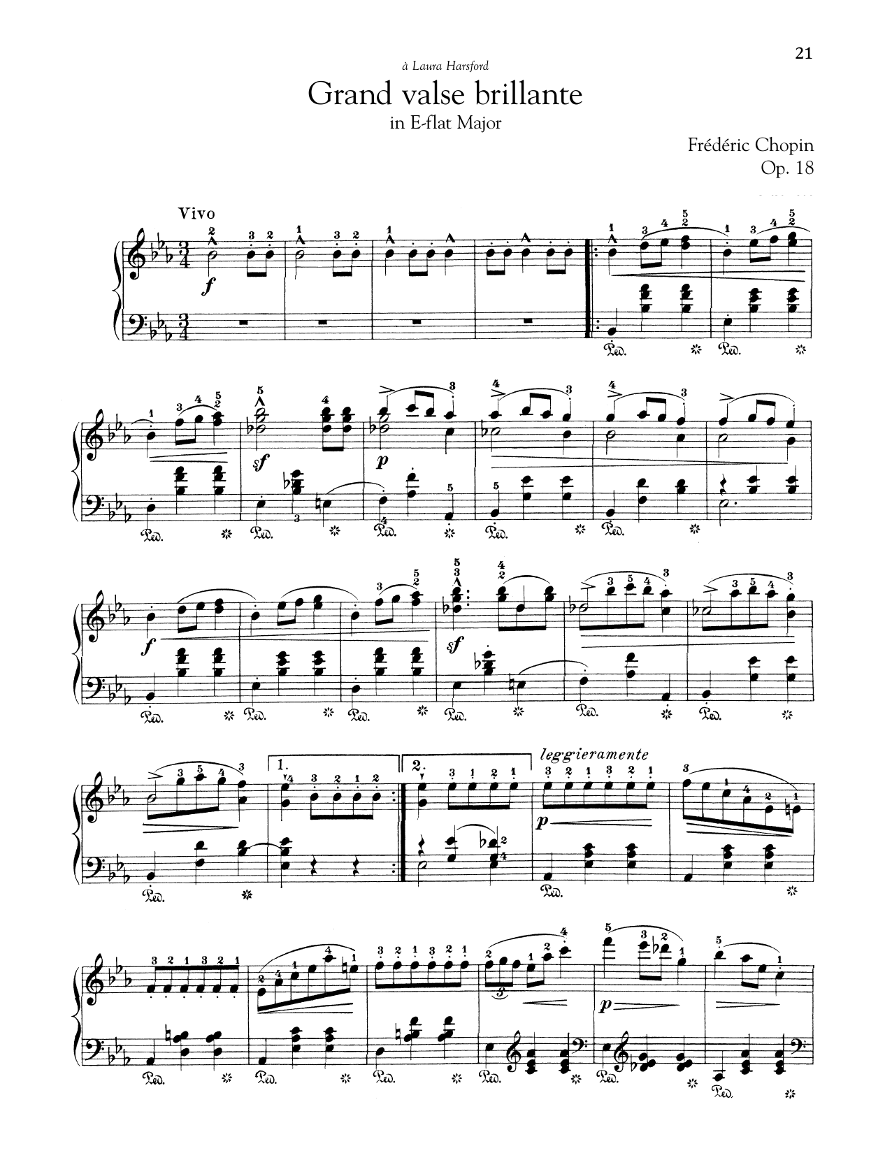 Frédéric Chopin Grand valse brillante in E-flat Major, Op. 18 Sheet Music Notes & Chords for Piano Solo - Download or Print PDF