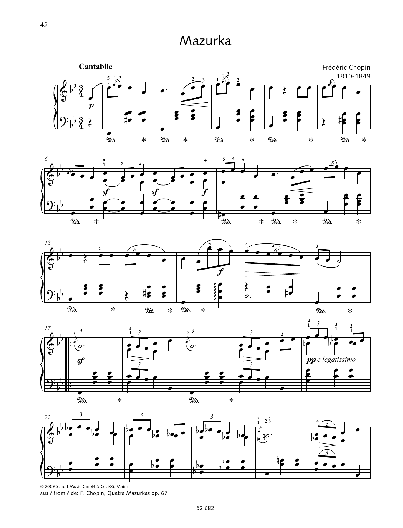 Frédéric Chopin Mazurka in G minor Sheet Music Notes & Chords for Piano Solo - Download or Print PDF