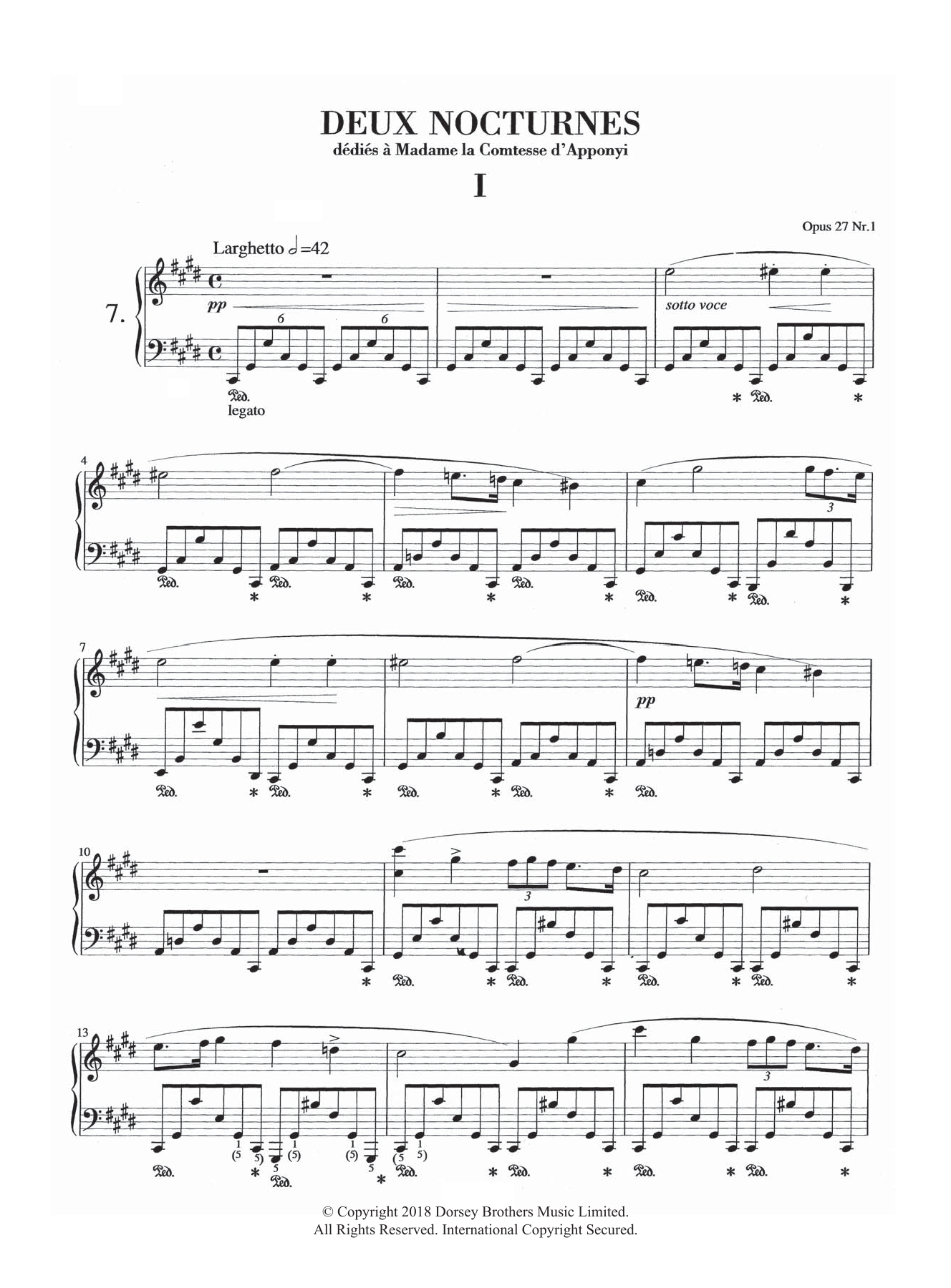Frédéric Chopin Nocturne in C-Sharp Minor, Op.27, No.1 Sheet Music Notes & Chords for Piano - Download or Print PDF