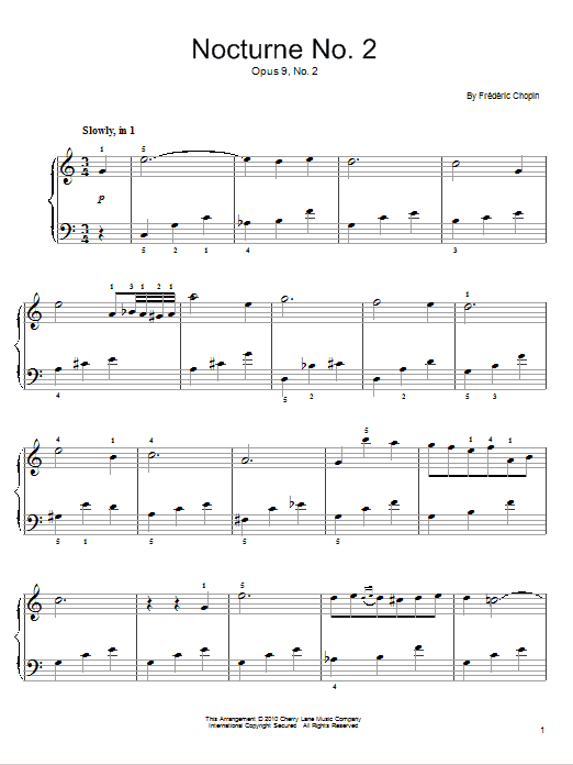 Frédéric Chopin Nocturne in E Flat Major, Op.9, No.2 Sheet Music Notes & Chords for Cello - Download or Print PDF